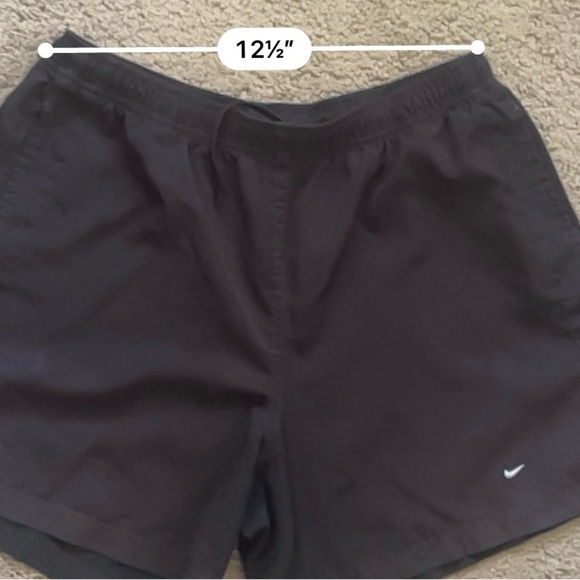 Nike athletic sports activewear shorts S(4-6) black pockets split hem logo - Picture 12 of 13